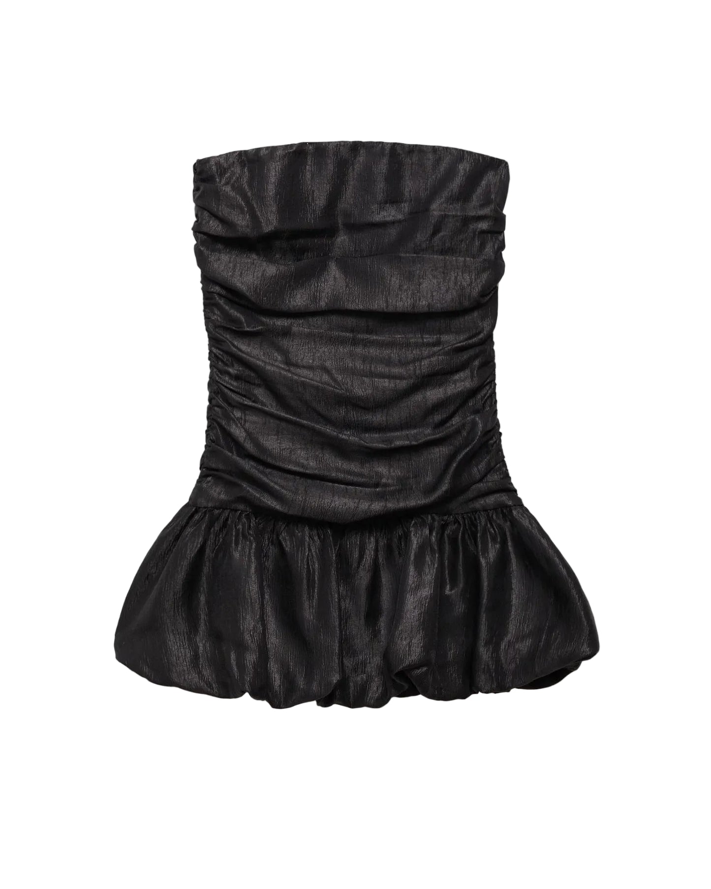 MINI BLACK DRESS WITH DRAPES