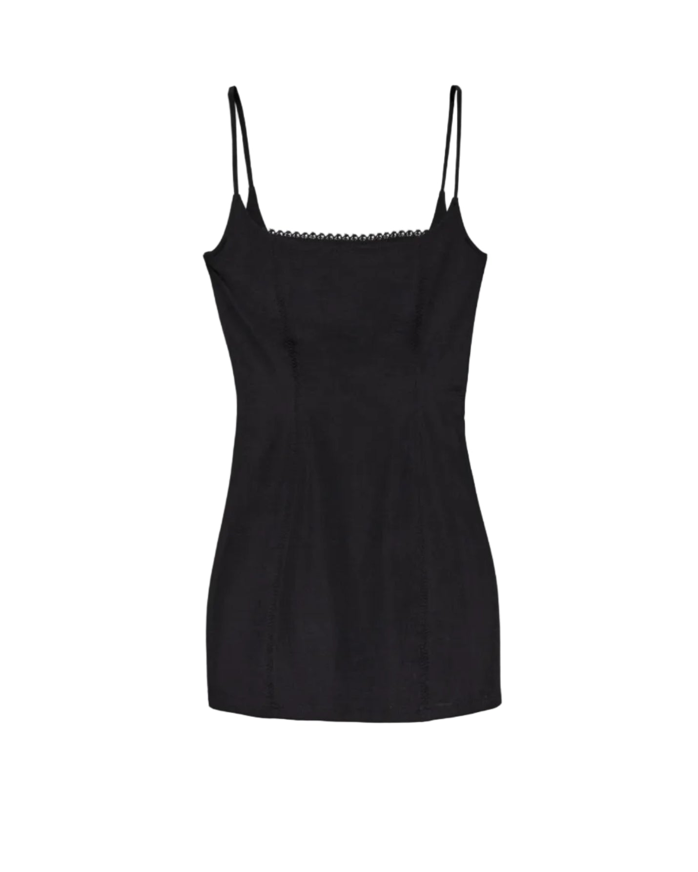 MINI BLACK DRESS WITH LACE DETAIL
