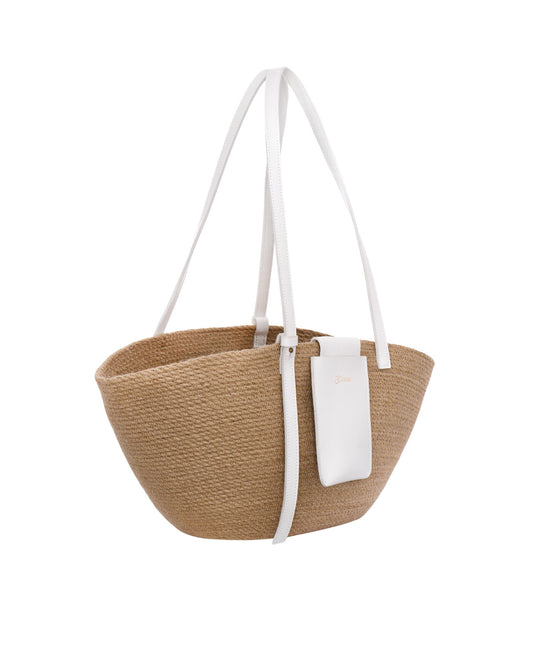 STRAW BAG WHITE ELEMENT