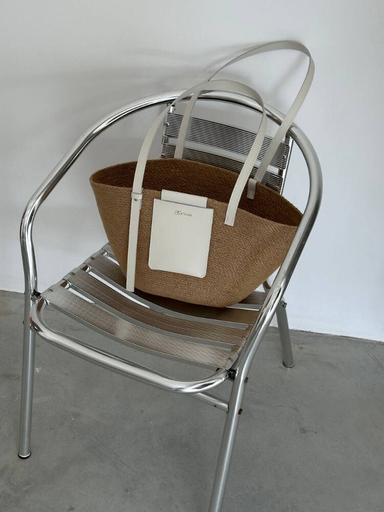 STRAW BAG BROWN ELEMENT