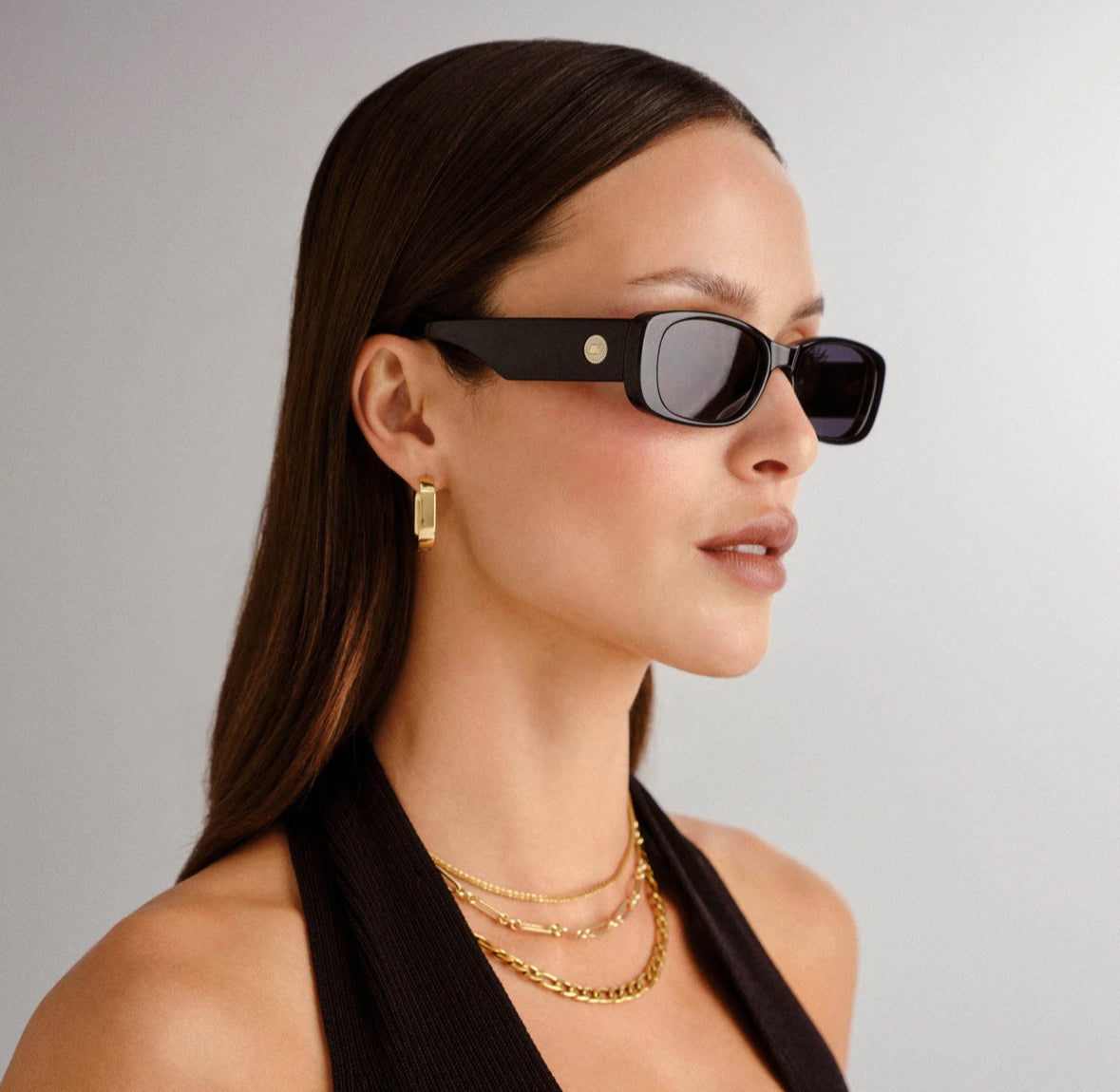 Unreal shiny black sunglasses