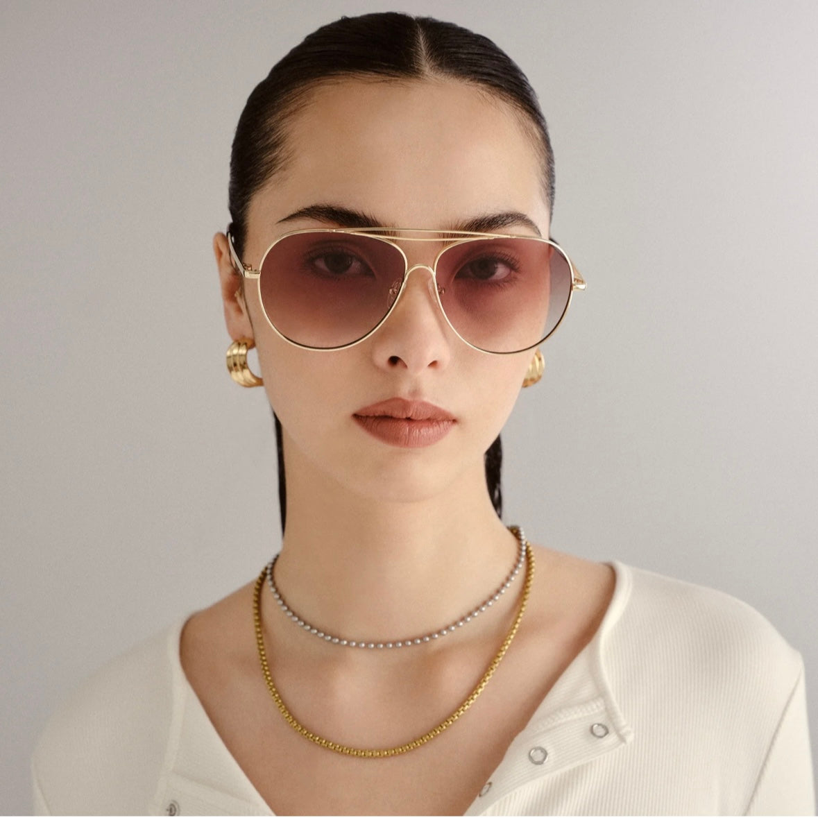 Abracadabra bright gold brown sunglasses