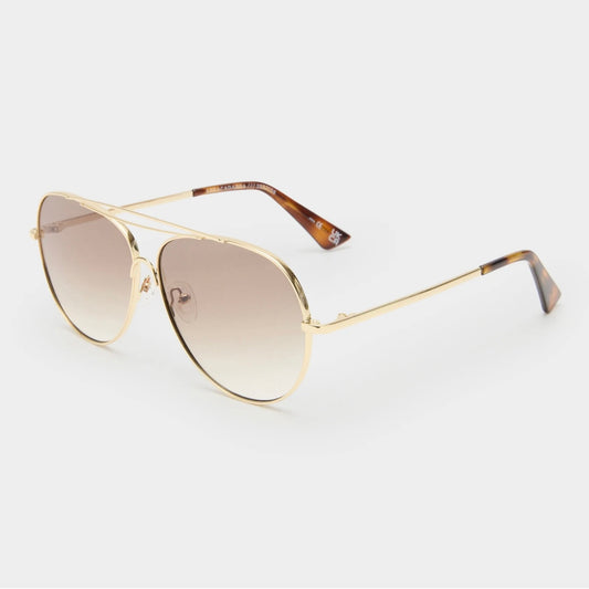 Abracadabra bright gold brown sunglasses