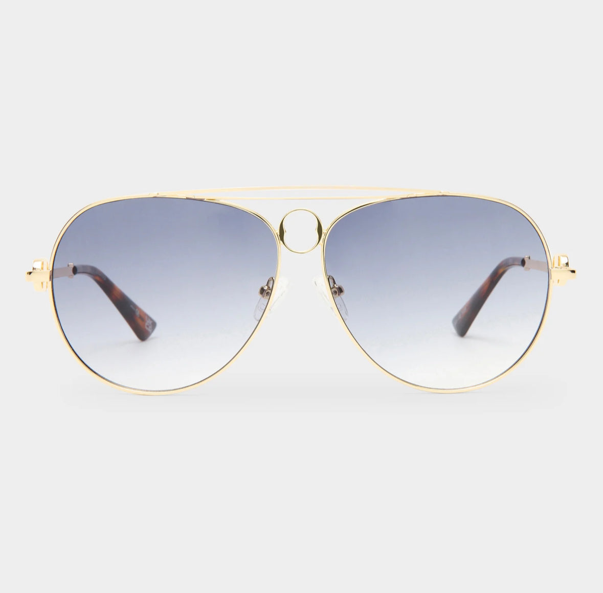 Abracadabra bright gold black sunglasses