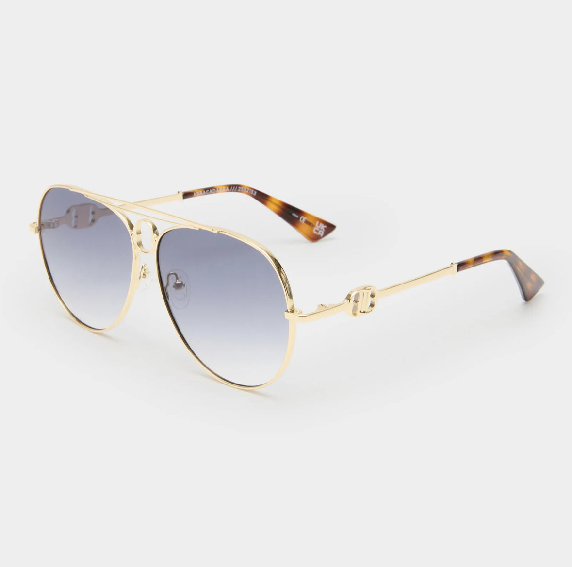 Abracadabra bright gold black sunglasses