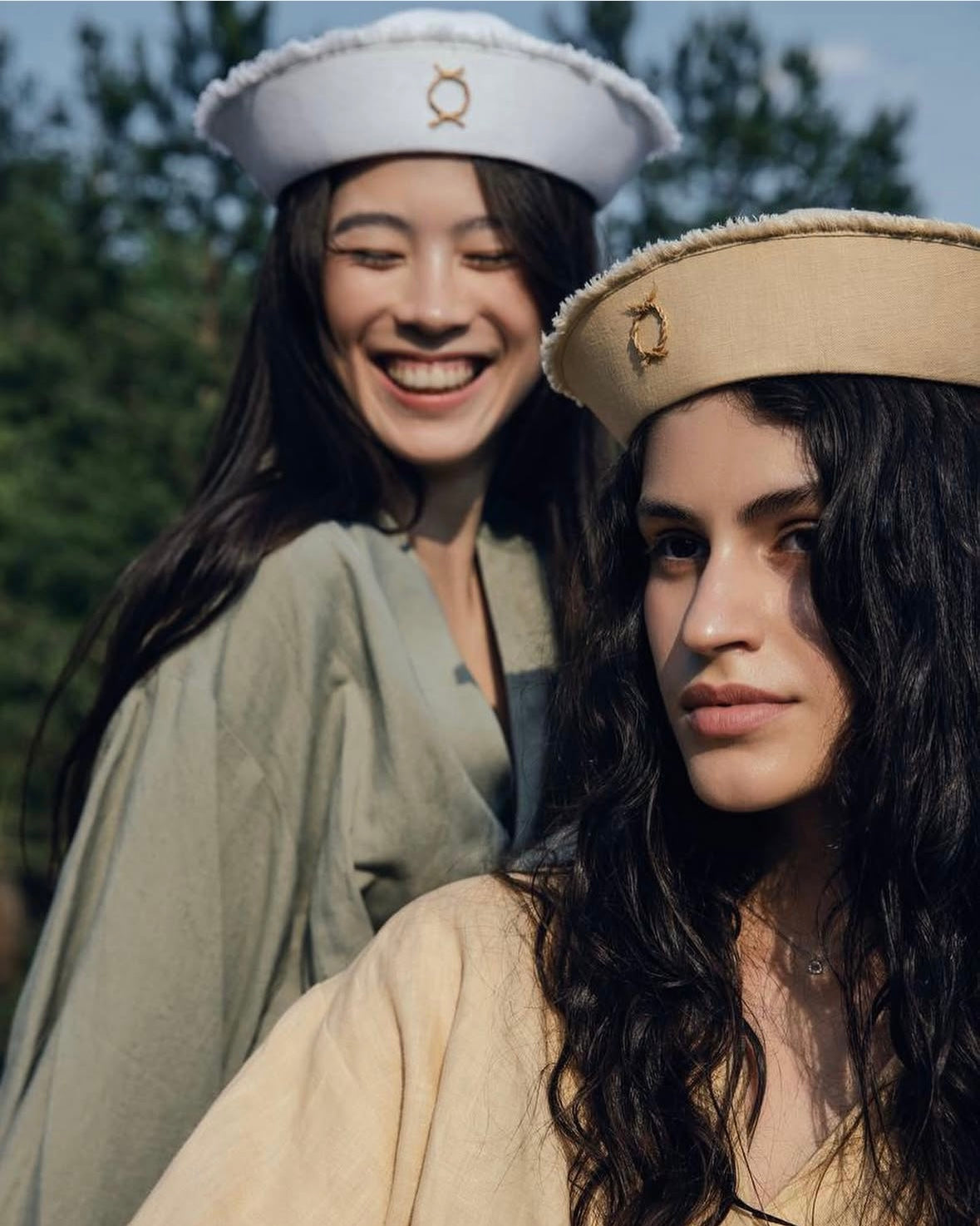Linen sea hat beige
