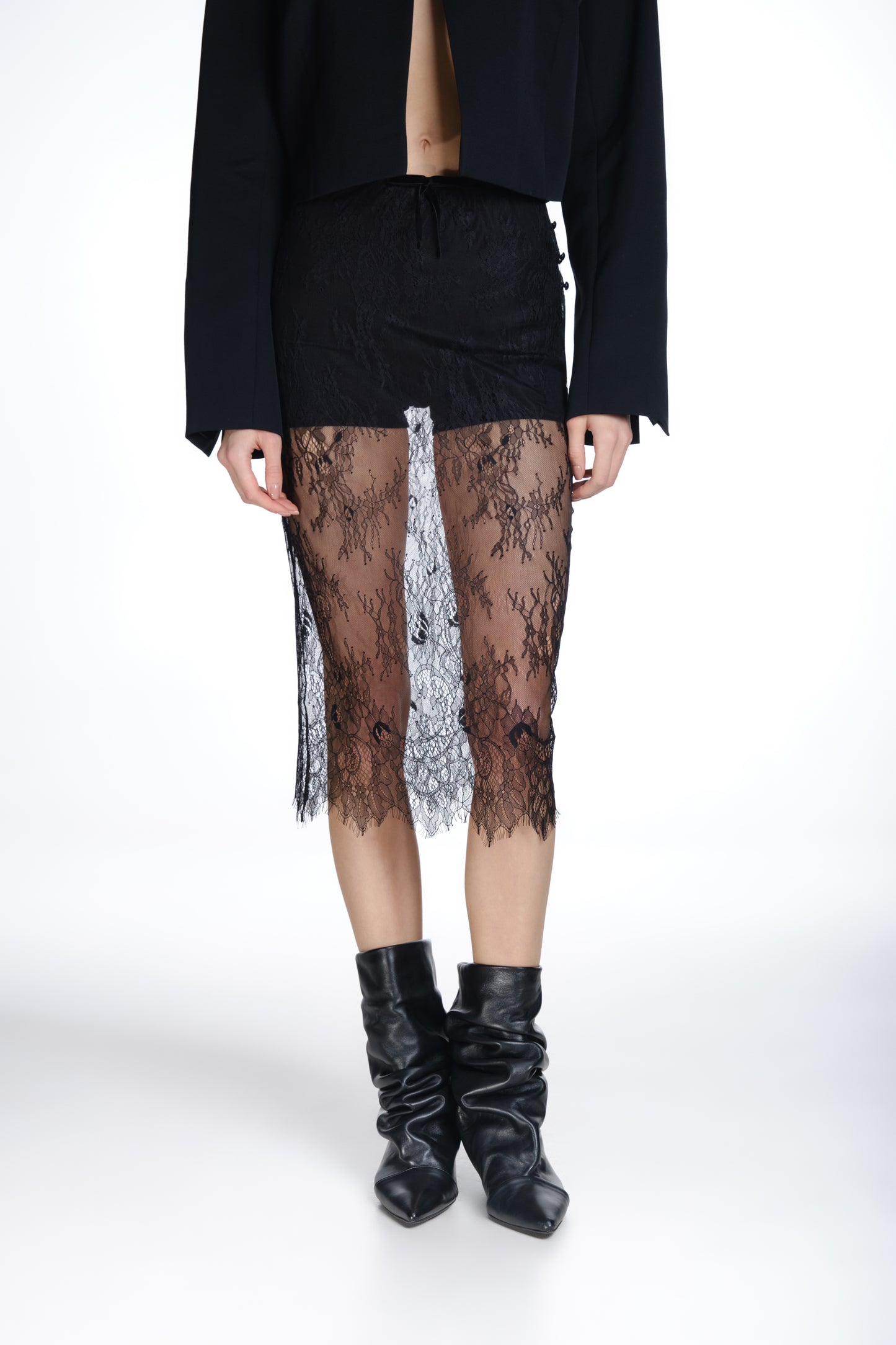 Black Sheer skirt