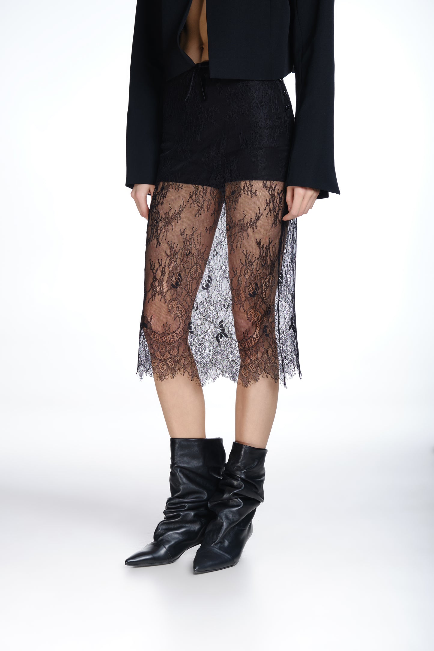 Black Sheer skirt