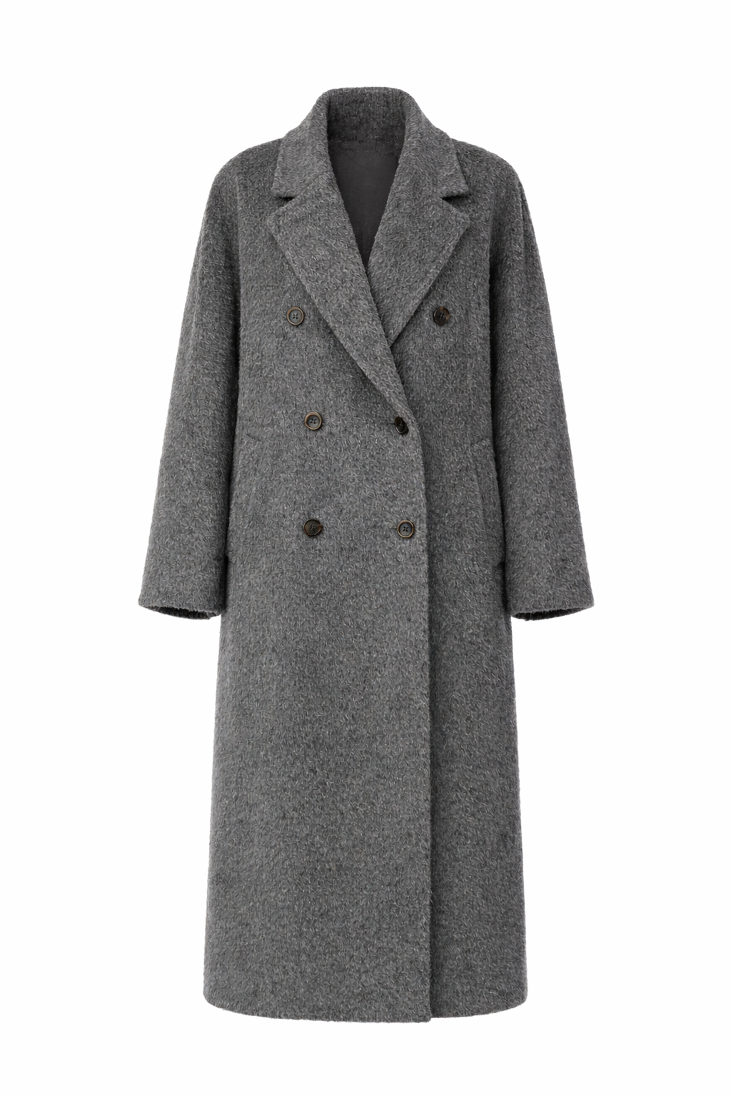 ALPACA WOOL COAT GRAY