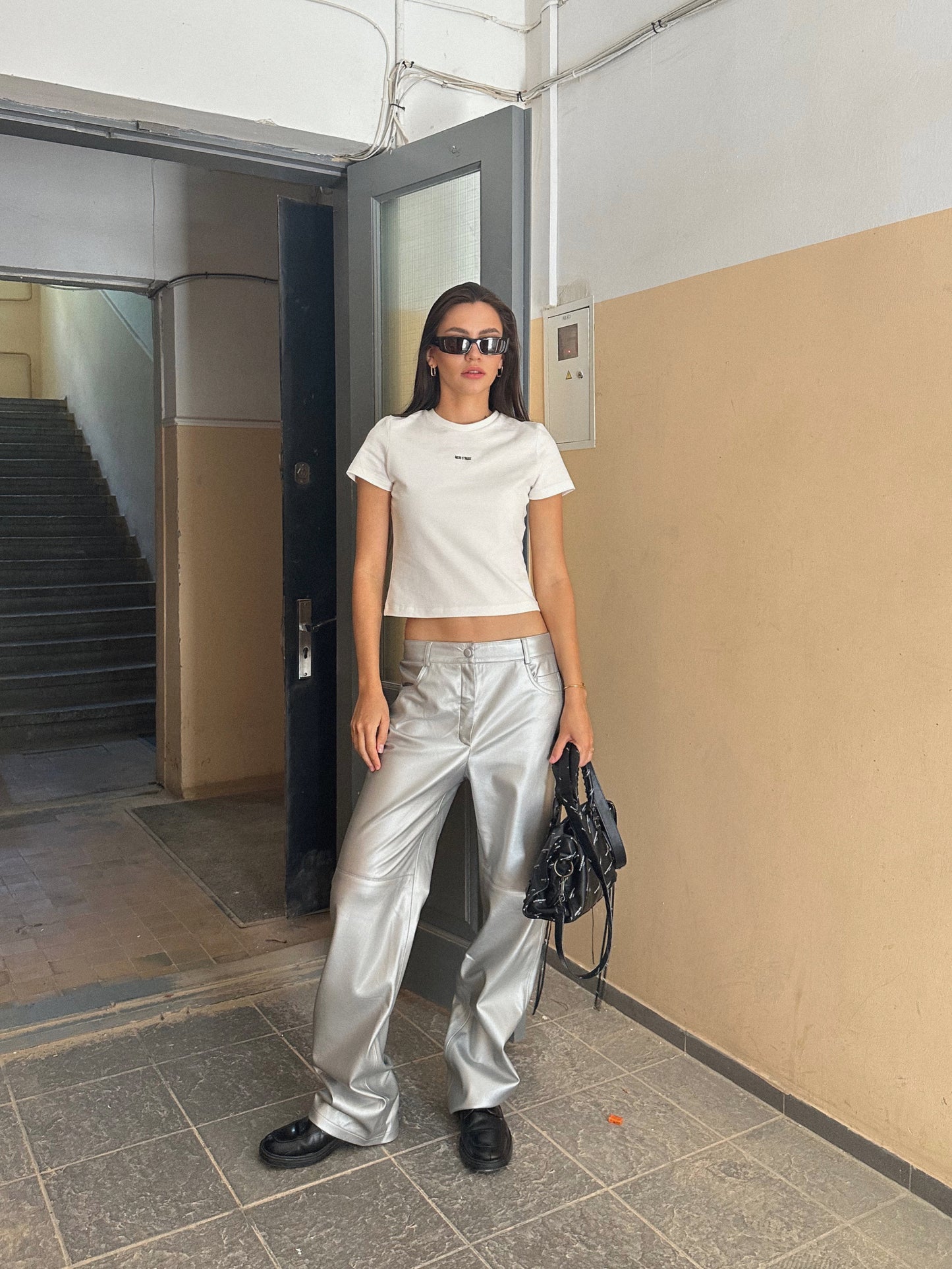 Cropped t-shirt white