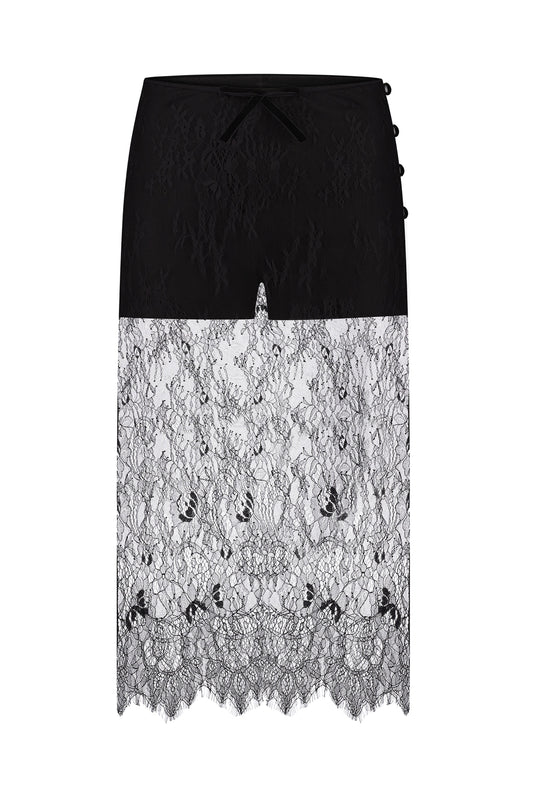 Black Sheer skirt