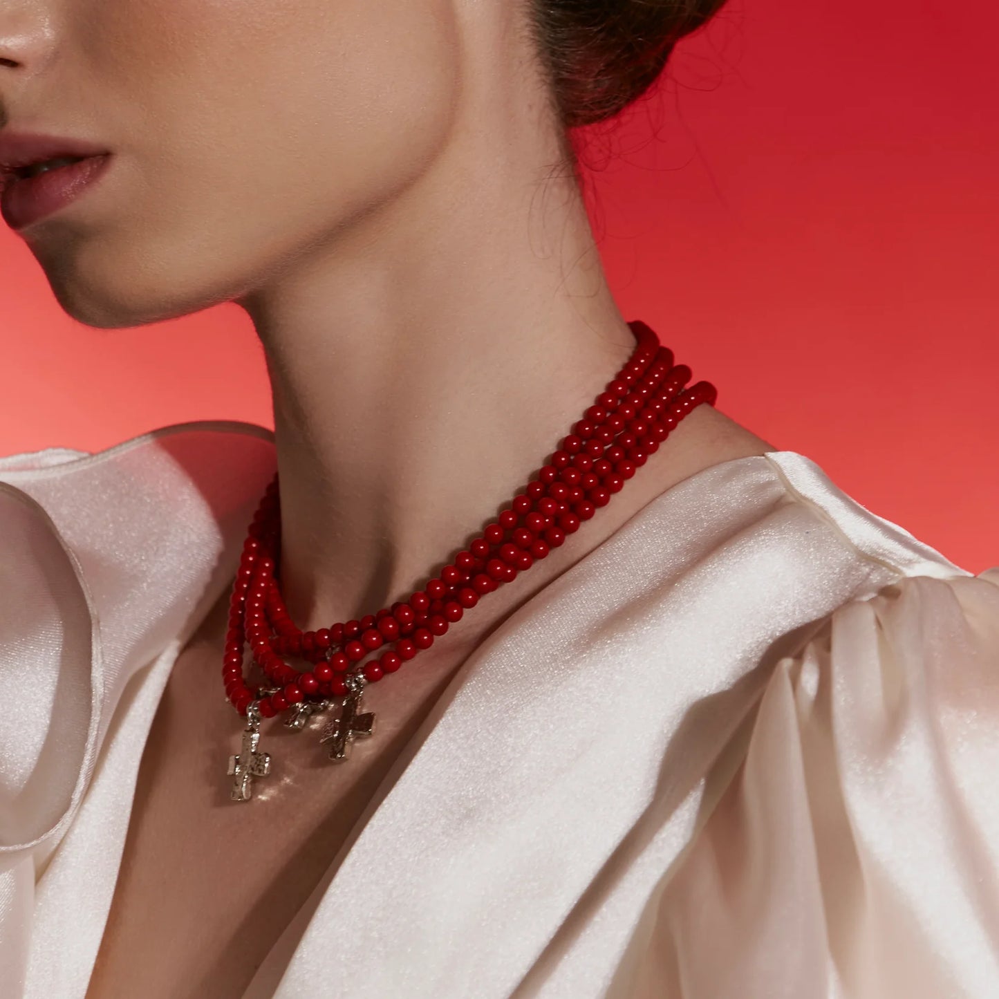 Necklace Kalyna platinum