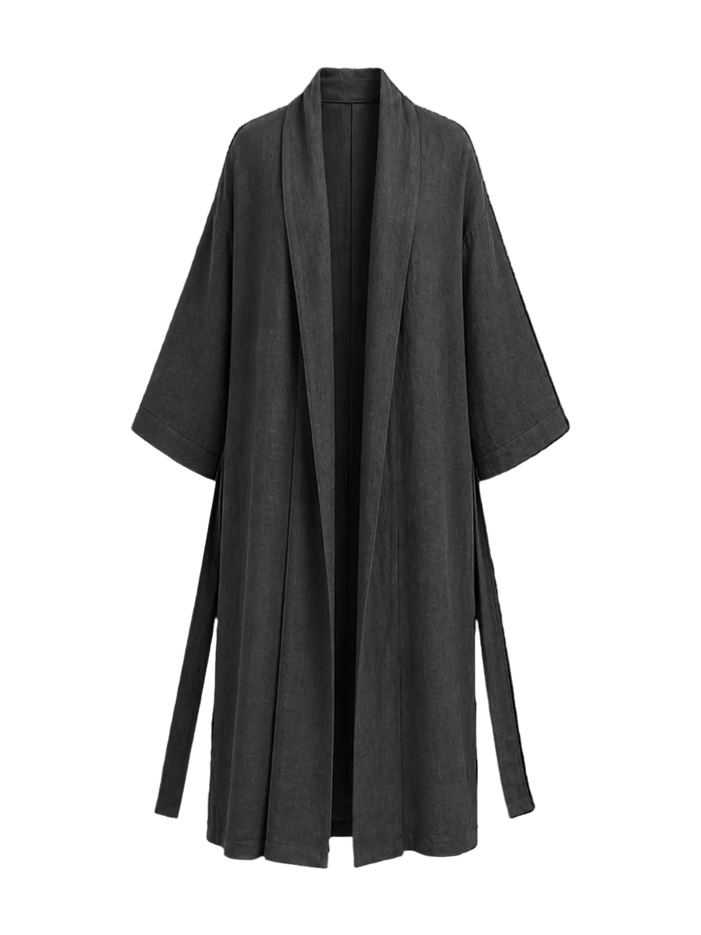 Graphite Kimono for Women Relaxed Fit – Lightweight Linen Summer Cover-Up
