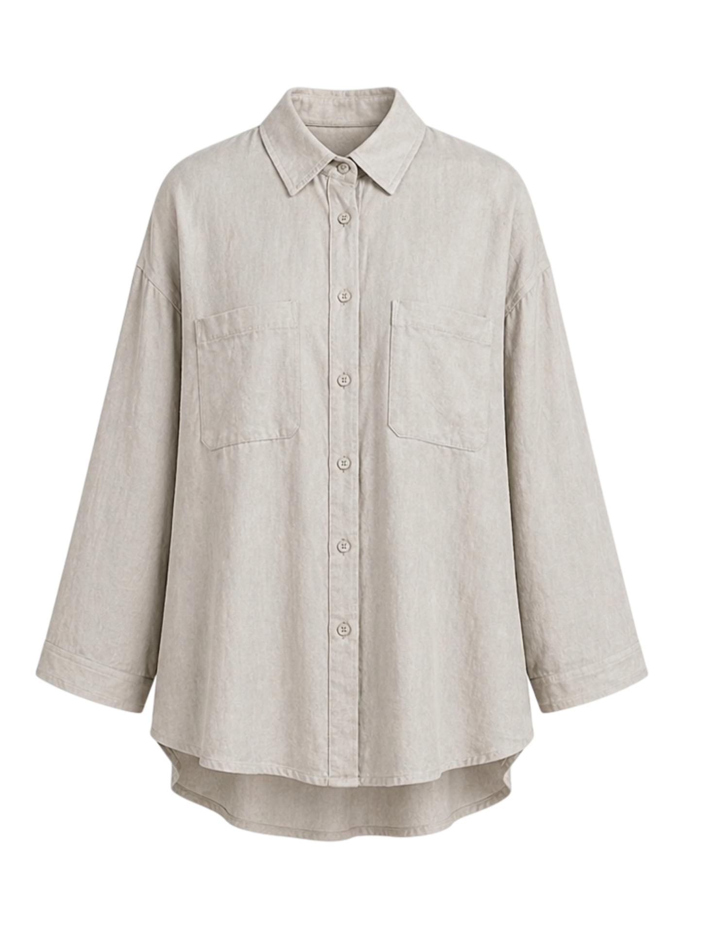 Beige Linen Shirt for Women Relaxed Fit – Lightweight Breathable Summer Blouse