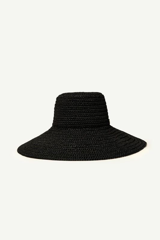 PANAMA MAXI RAFFIA BLACK