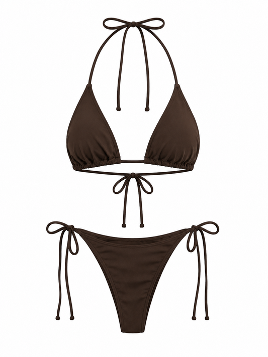 RIVA Chocolate Bikini Set – Classic Bottom