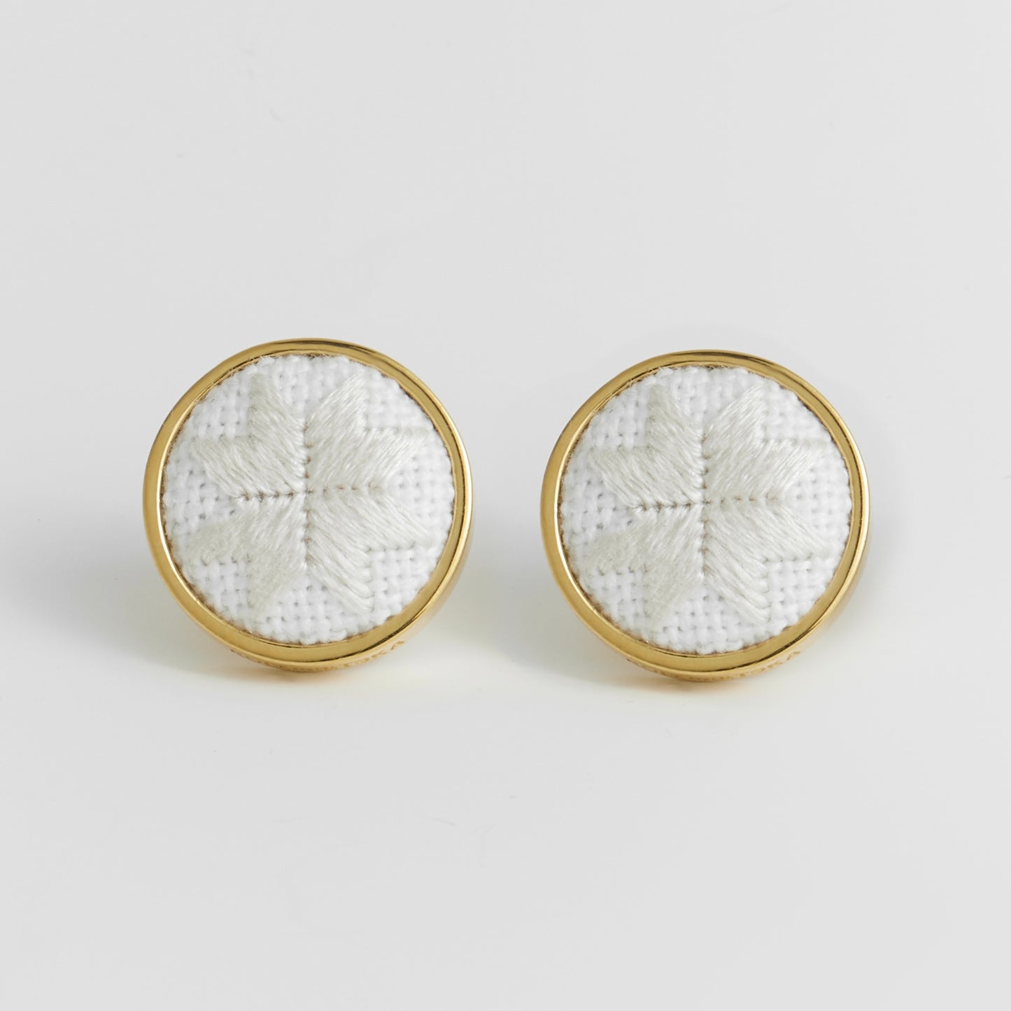 EMBROIDERED EARRINGS gold