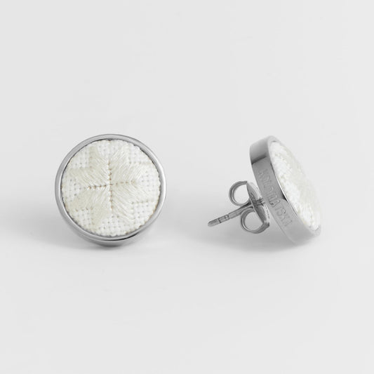 EMBROIDERED EARRINGS platinum