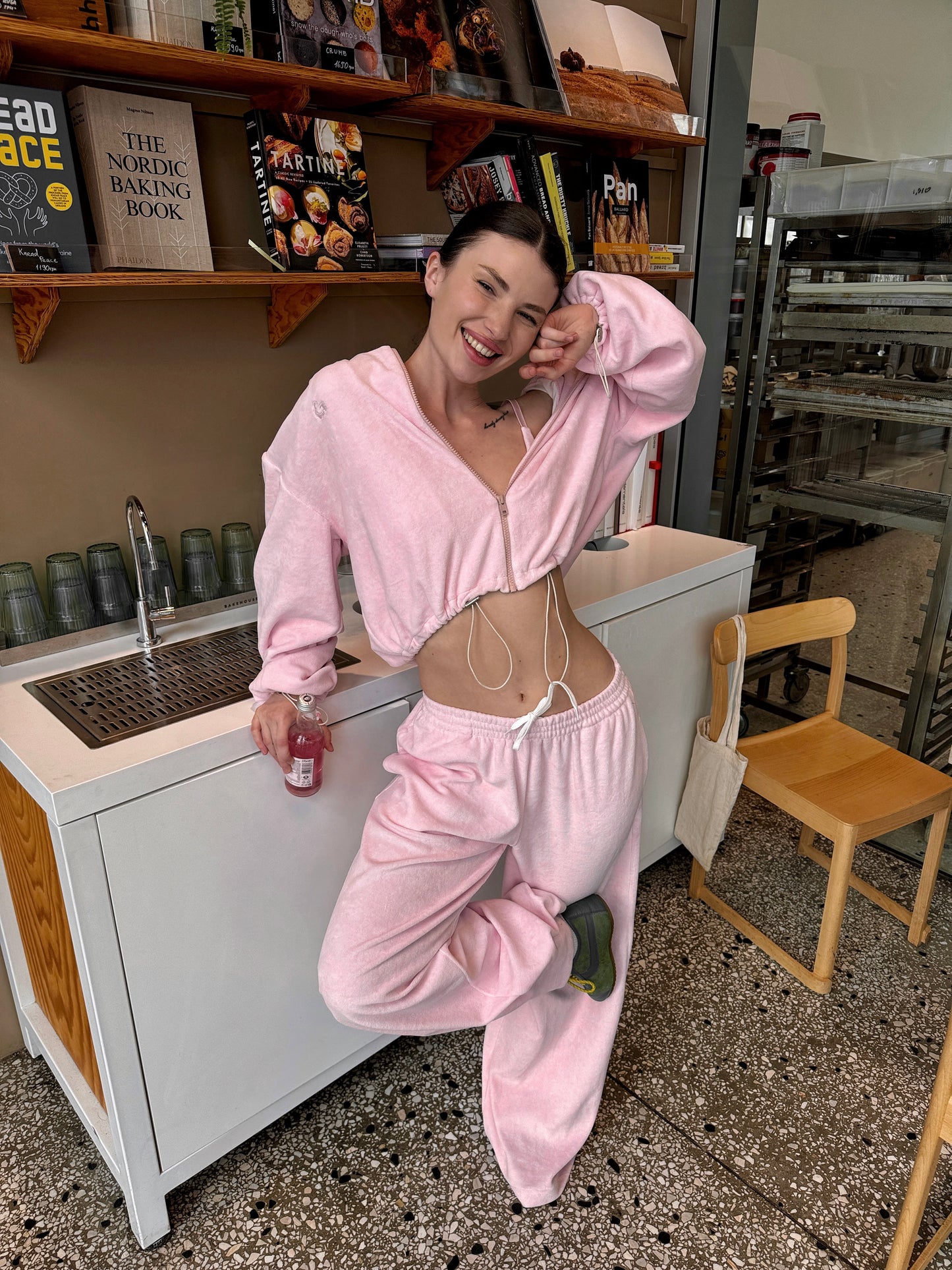 Pink Velour Tracksuit