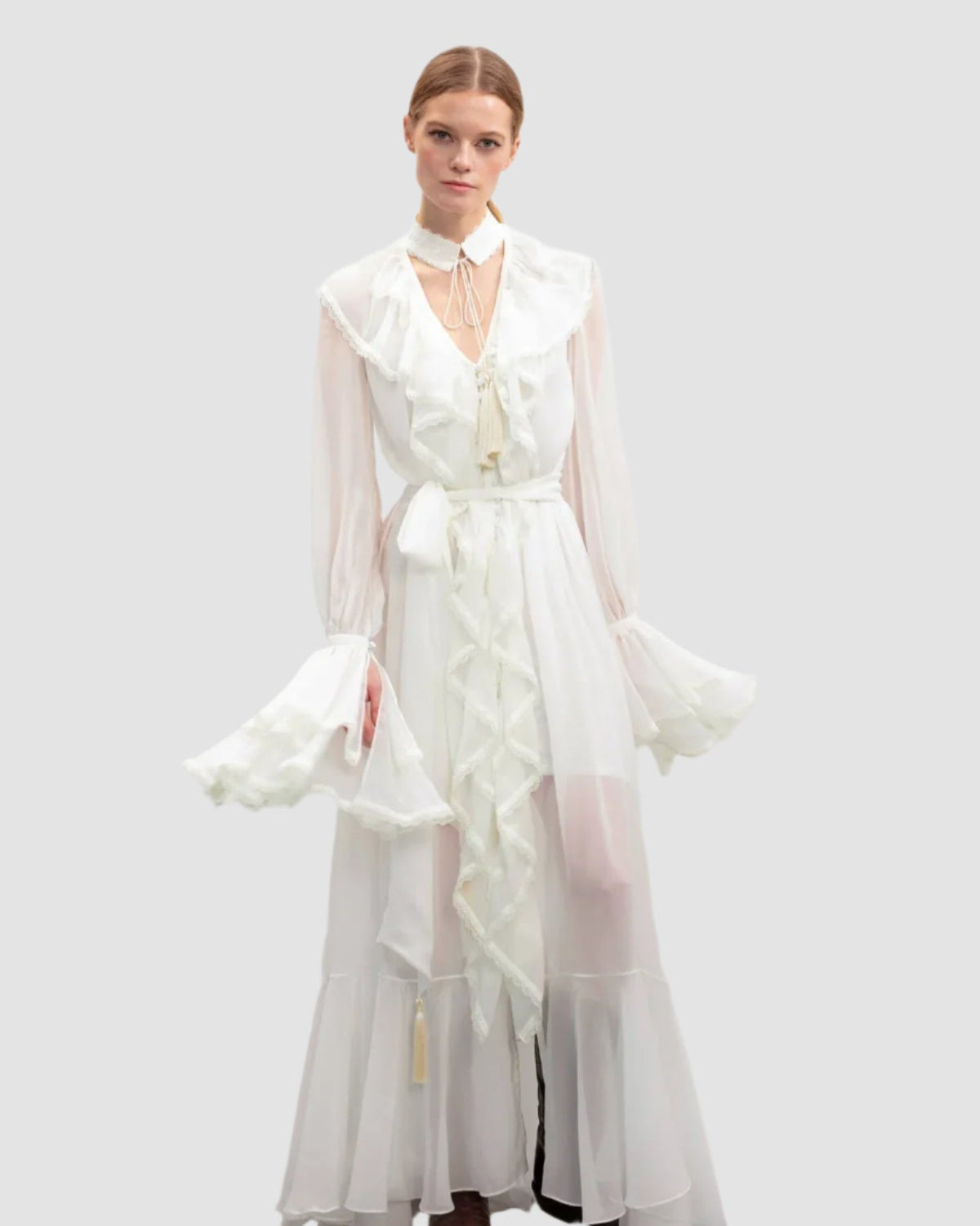OCEAN OF TENDERNESS MAXI WHITE DRESS