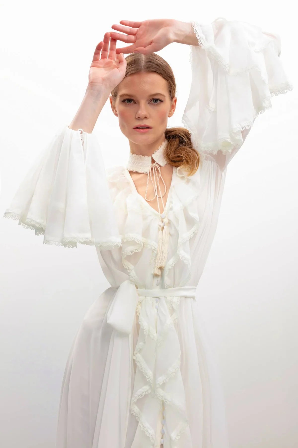 OCEAN OF TENDERNESS MAXI WHITE DRESS