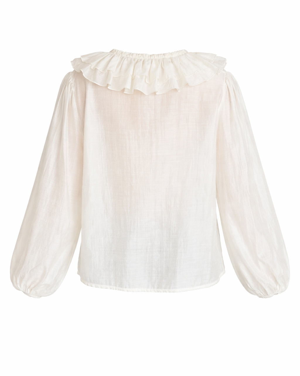 RUFFLED BLOUSE MILKY COLOR