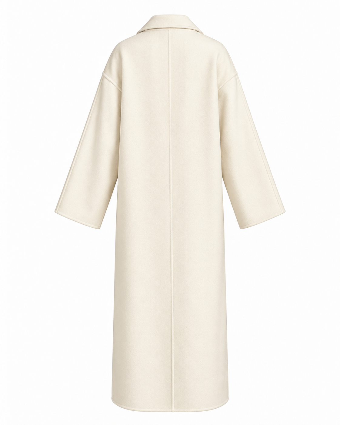 Hand-Crafted Cashmere Double-Cloth Maxi Coat - Ivory