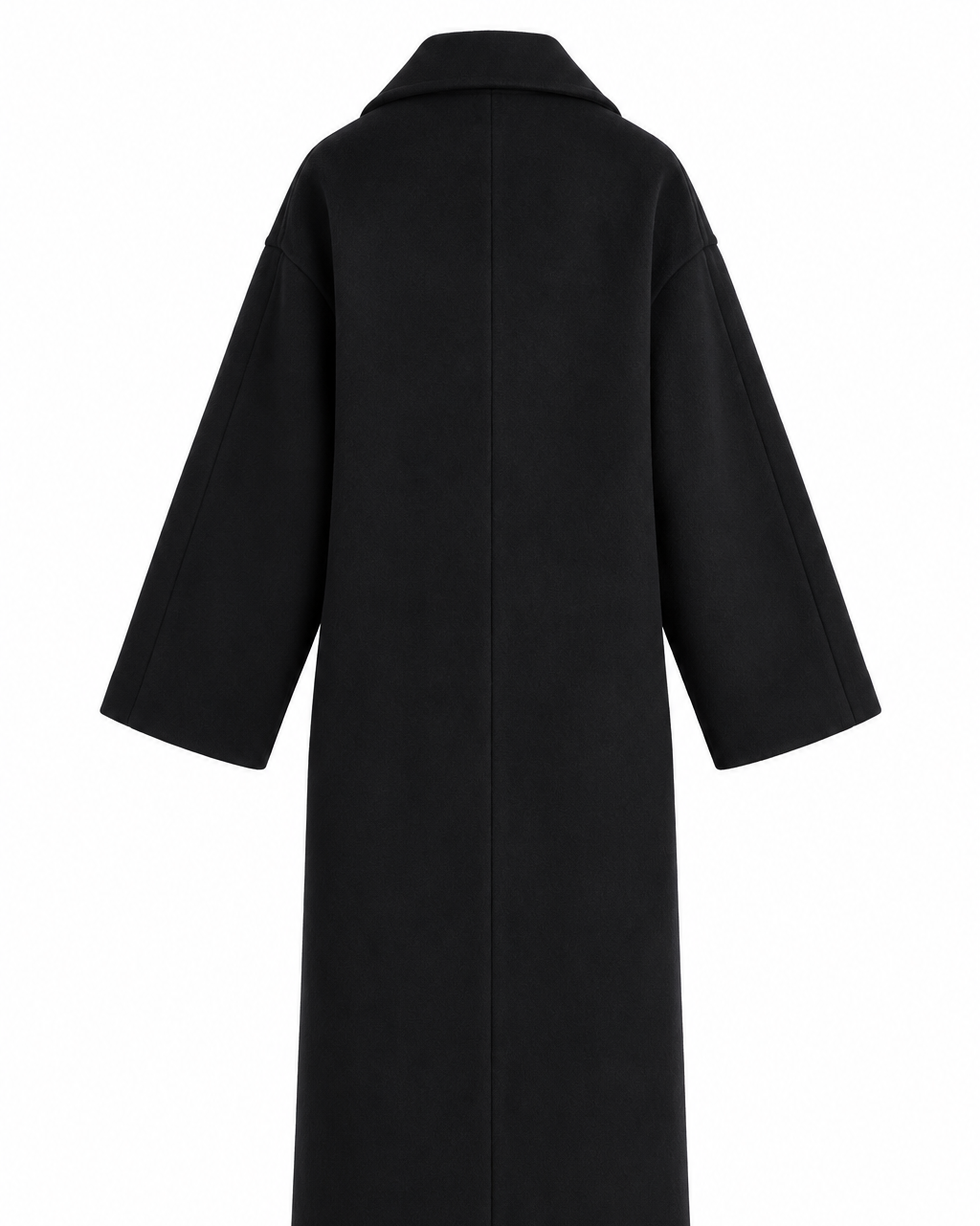 Hand-Crafted Cashmere Double-Cloth Maxi Coat - Black