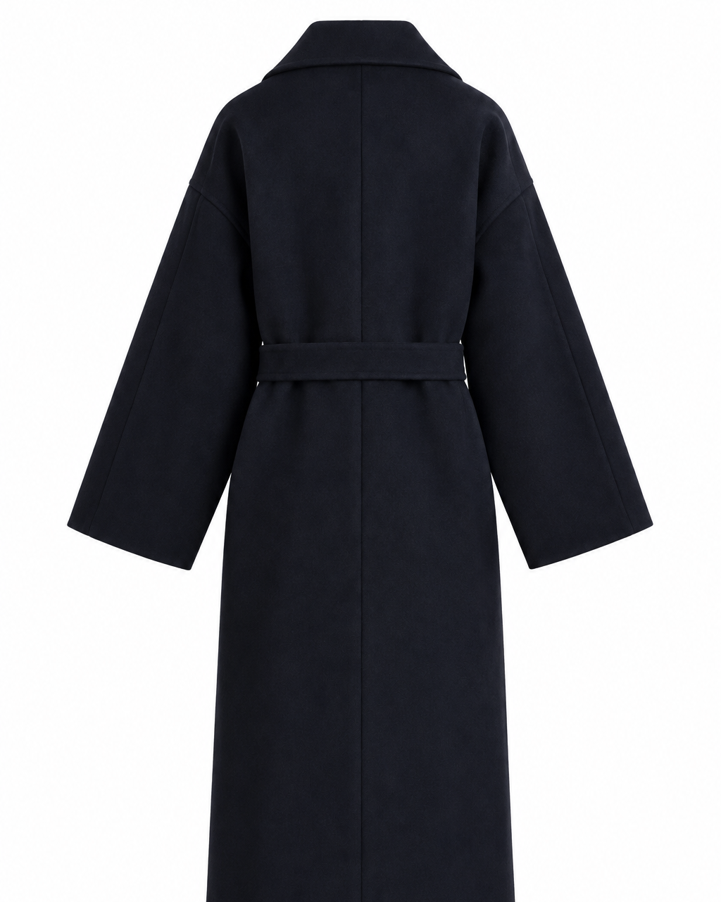 Hand-Crafted Cashmere Double-Cloth Maxi Coat - Black