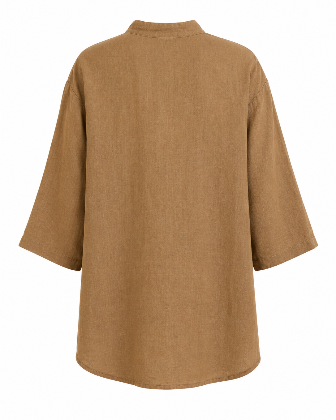 Camel Linen Shirt for Women Relaxed Fit – Lightweight Breathable Summer Blouse