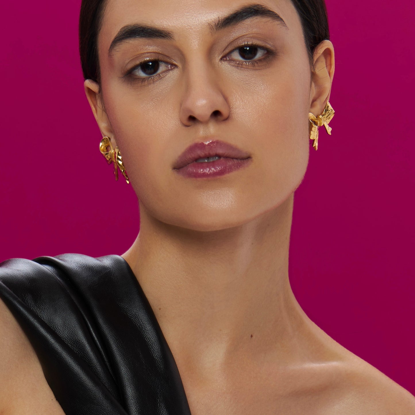 Earrings BOWS gold Big