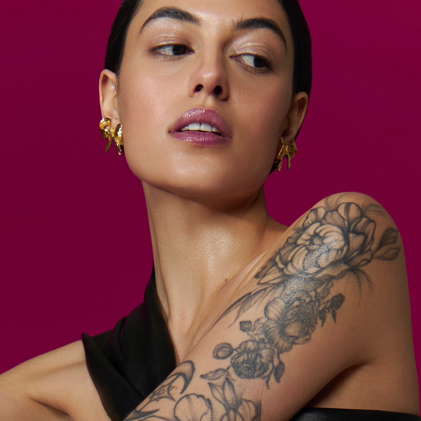 Earrings BOWS gold Big