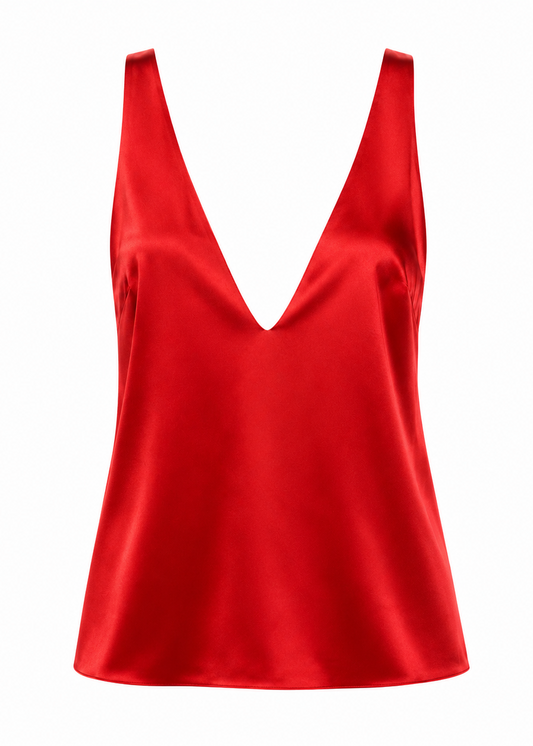 EOS SILK BLOUSE RED