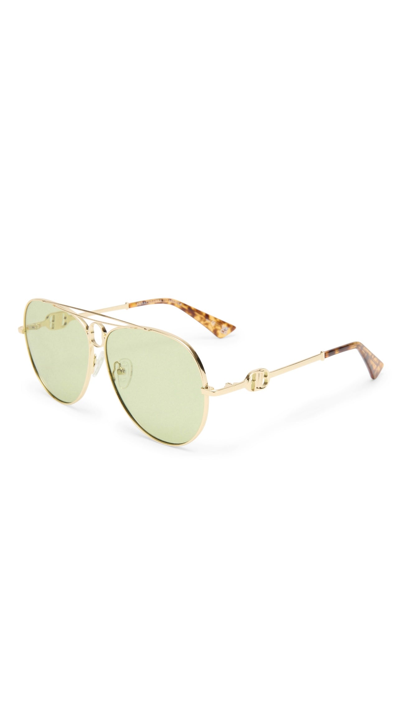 Abracadabra bright gold green sunglasses
