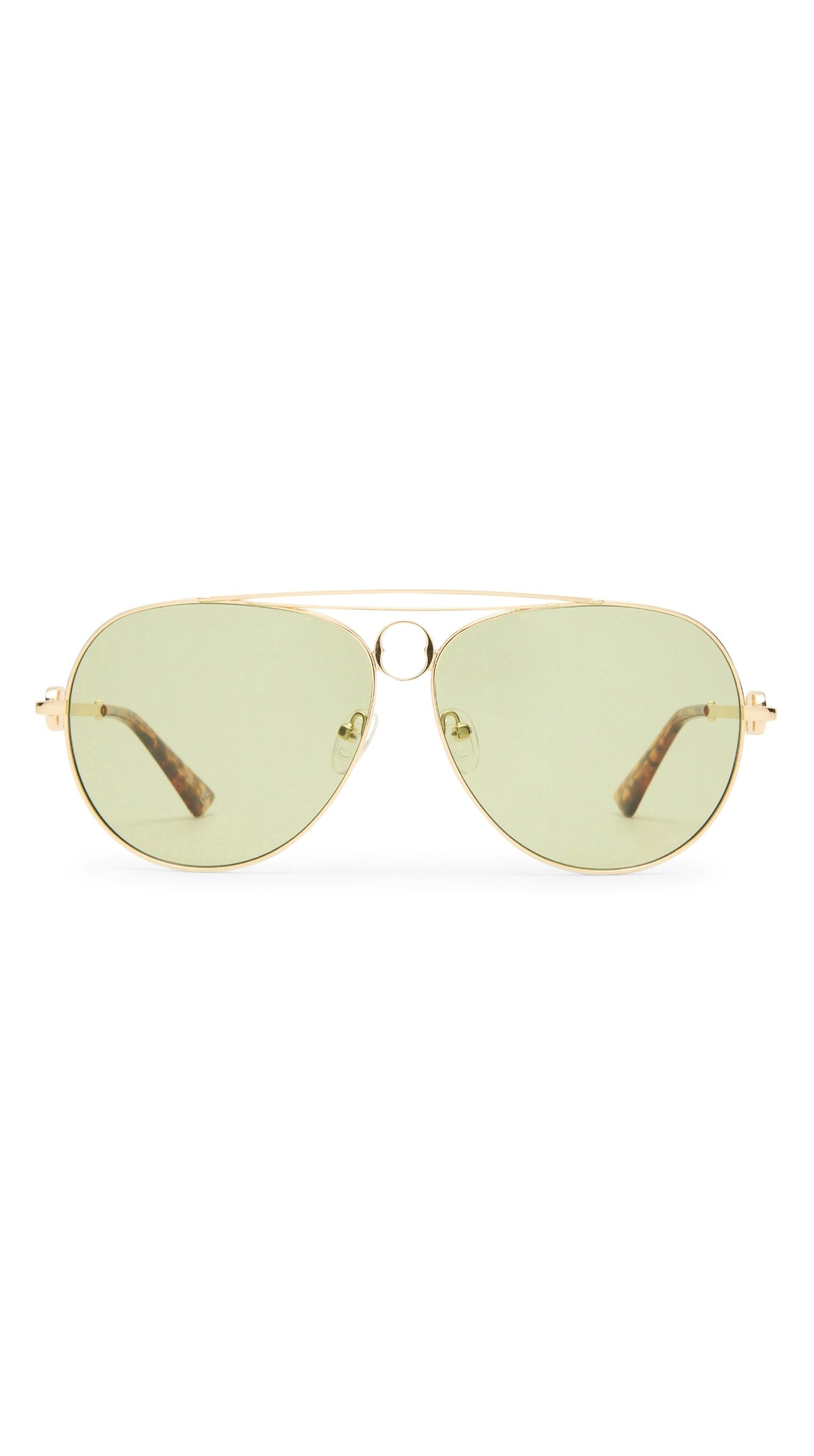 Abracadabra bright gold green sunglasses