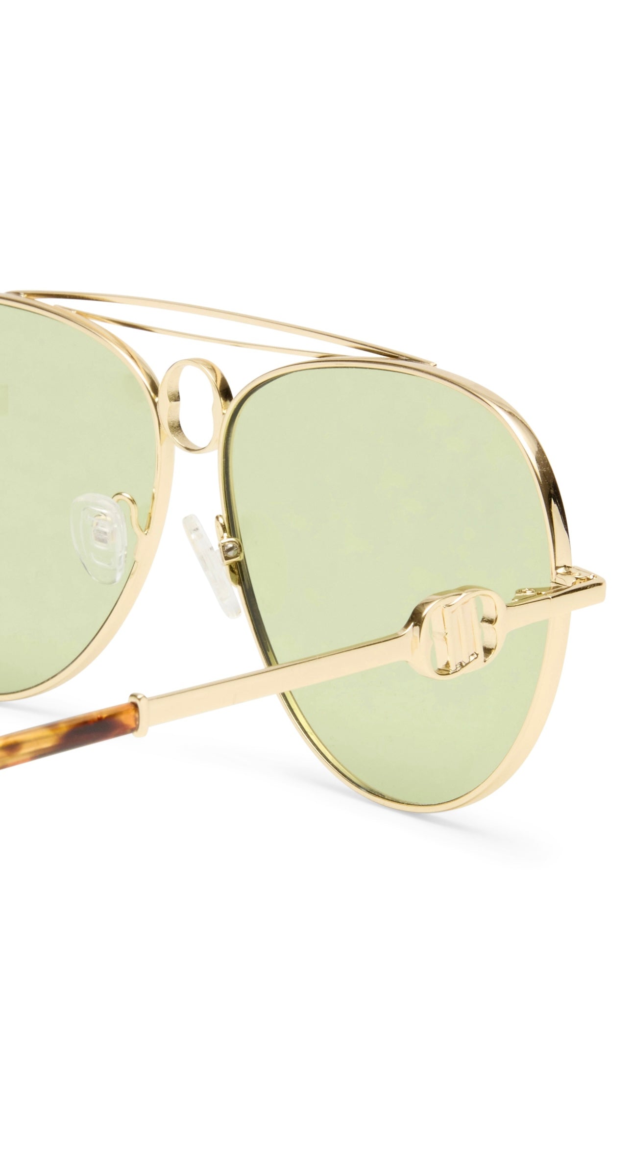 Abracadabra bright gold green sunglasses