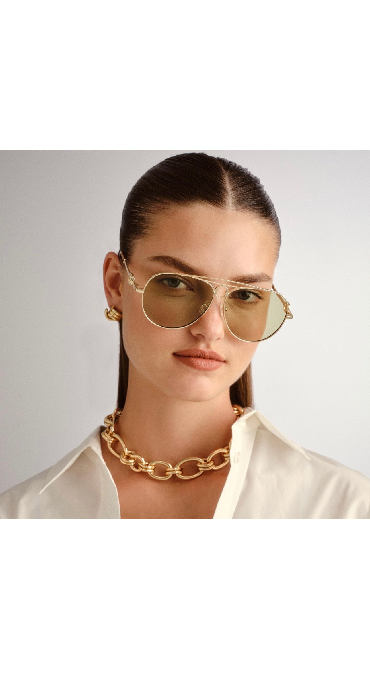 Abracadabra bright gold green sunglasses