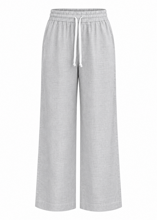 Unisex Grey Blue Relaxed Pants – Breathable & Modern Casual Trousers