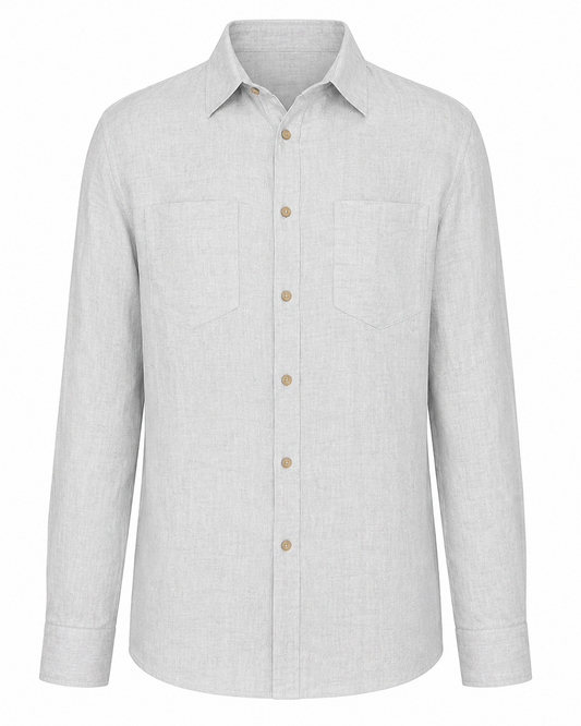 Unisex Grey Blue Casual Shirt – Lightweight & Modern Everyday Style