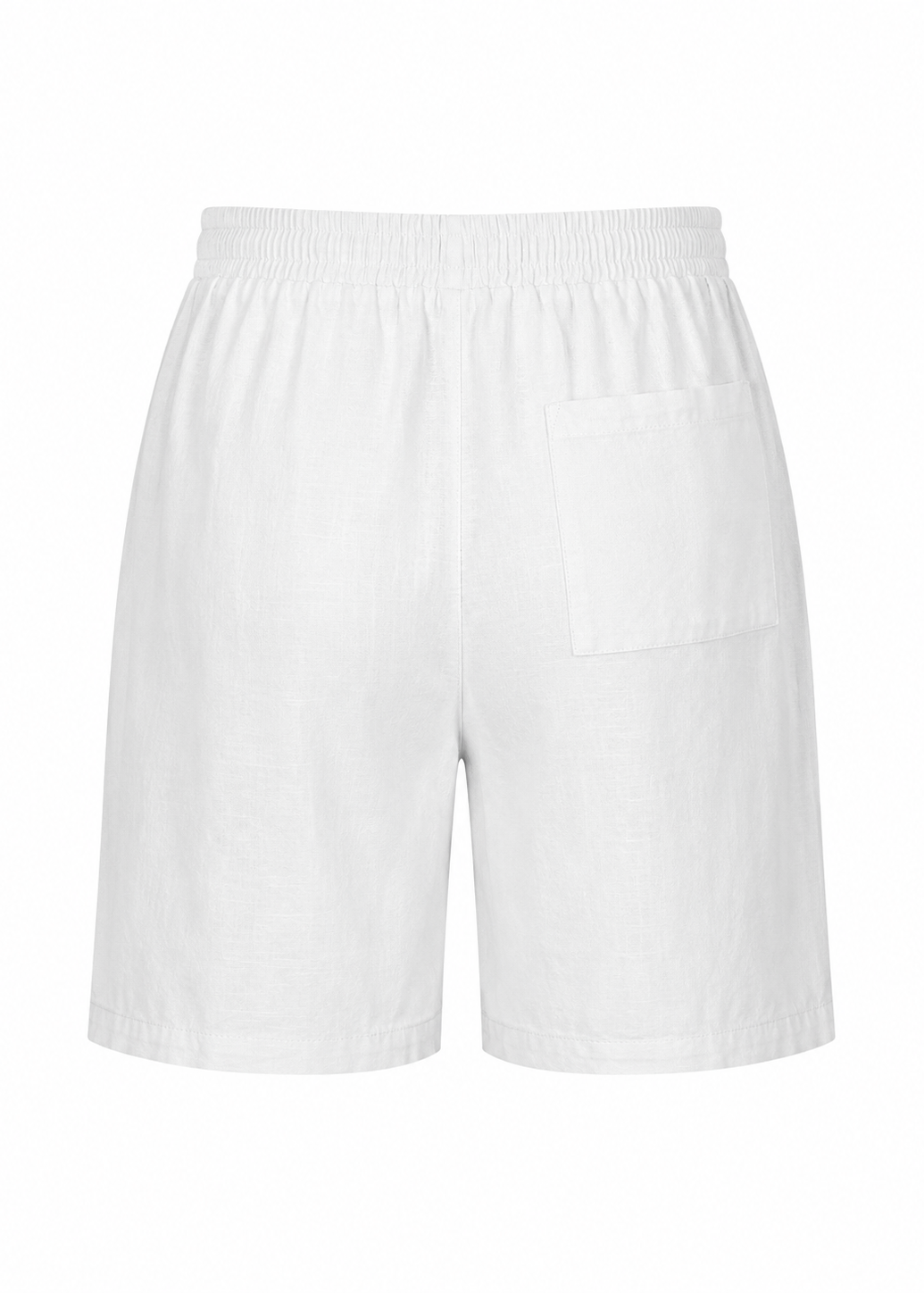 Unisex White Linen Shorts – Relaxed Lightweight Breathable Summer Shorts