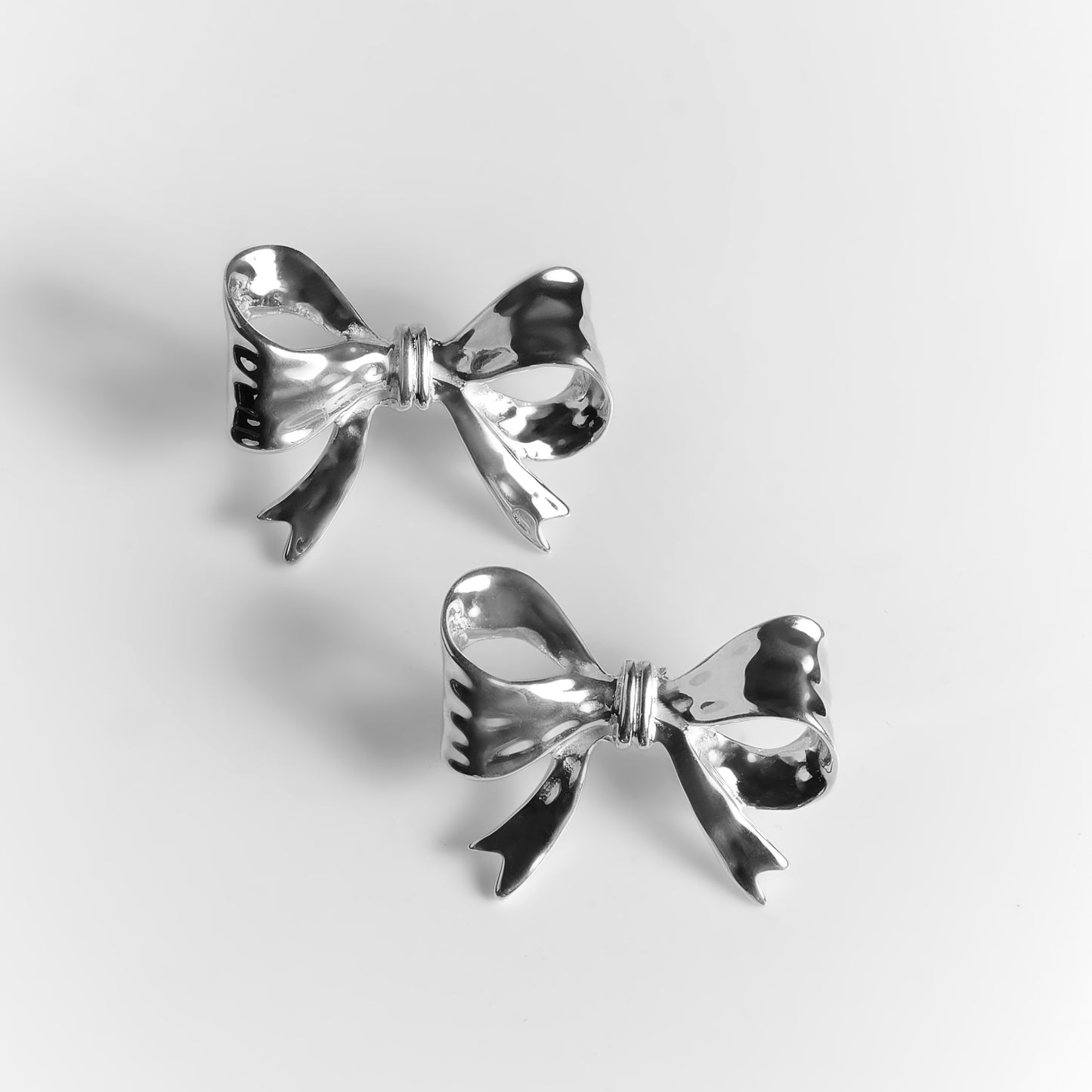 Earrings BOWS platinum Big