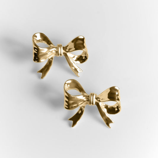 Earrings BOWS gold Big