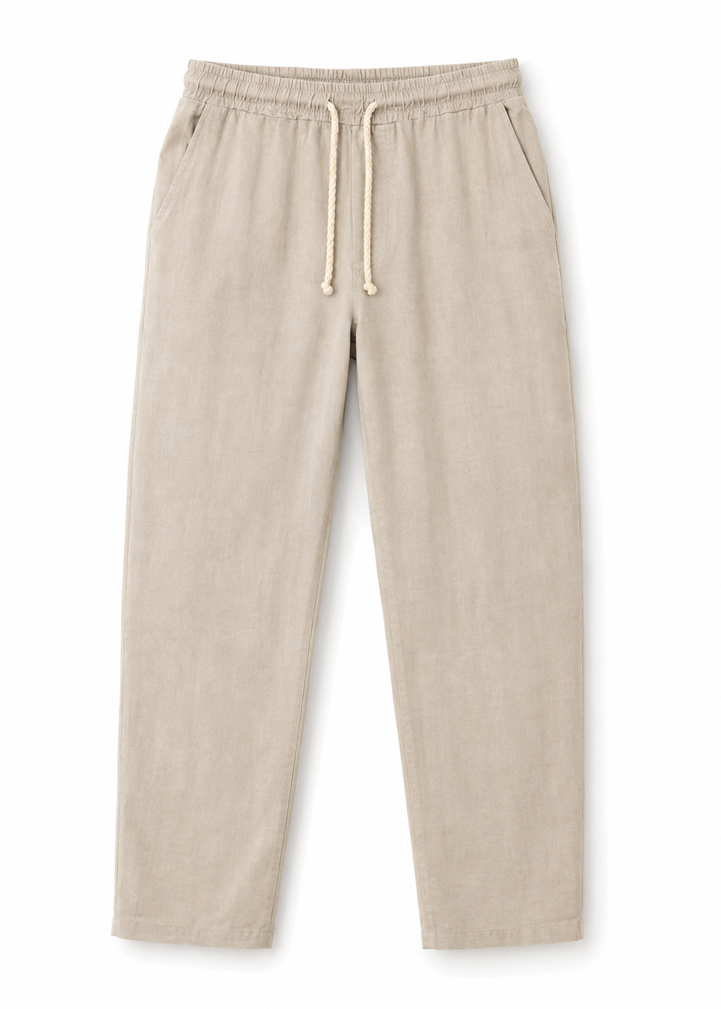 Unisex Casual Light Beige Pants – Effortless Style for Every Day