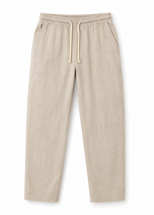 Unisex Casual Light Beige Pants – Effortless Style for Every Day