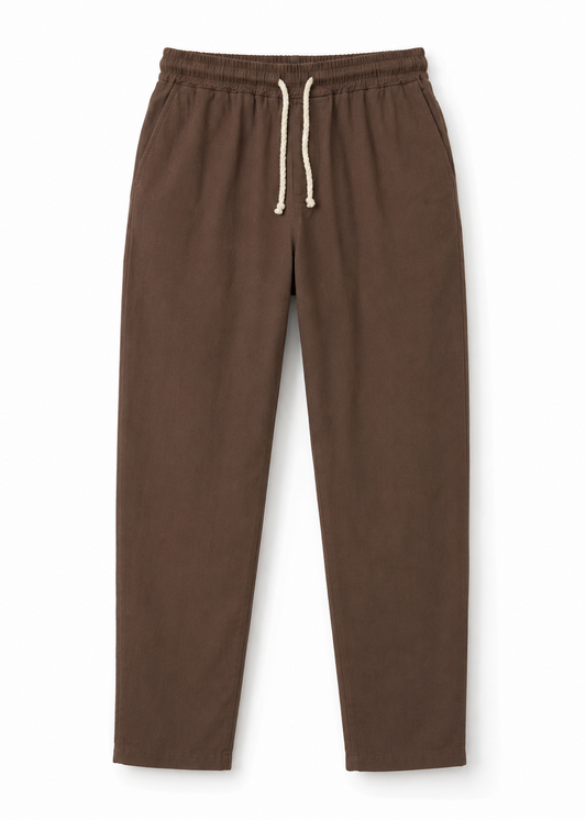 Unisex Brown Pants – Relaxed Lightweight Breathable Casual Trousers