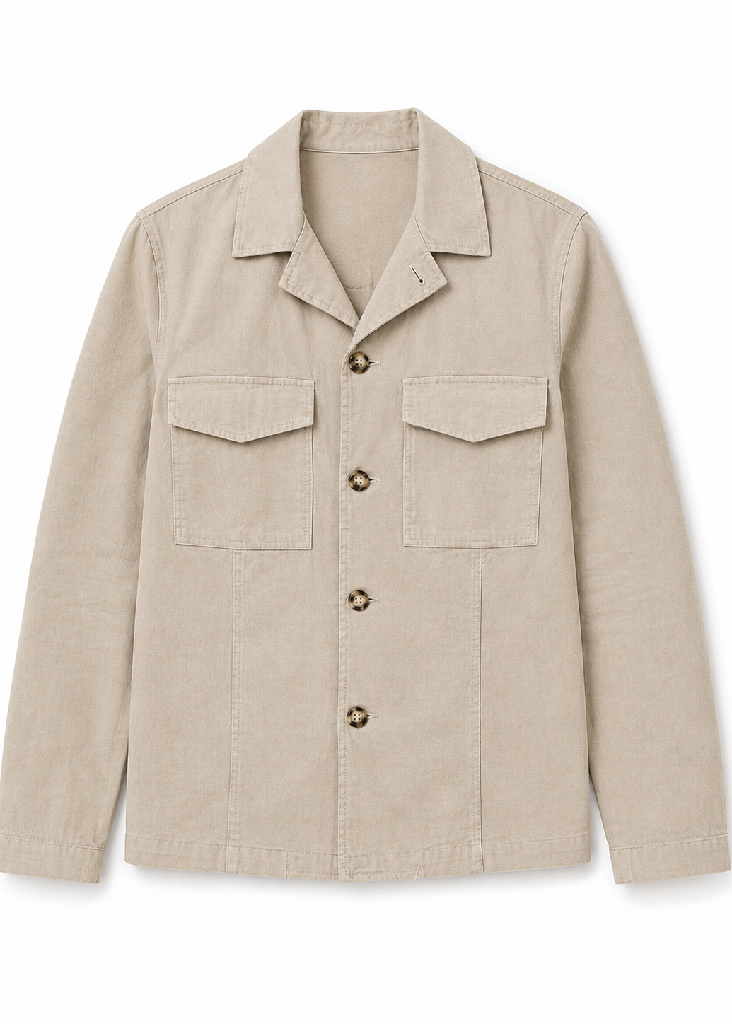 Men’s Beige Casual Jacket – Lightweight & Versatile Outerwear