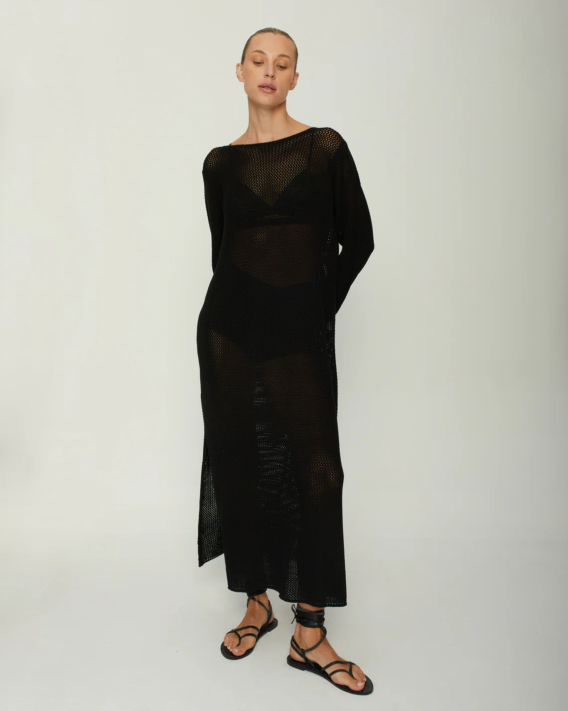 ANGE MAXI BLACK DRESS