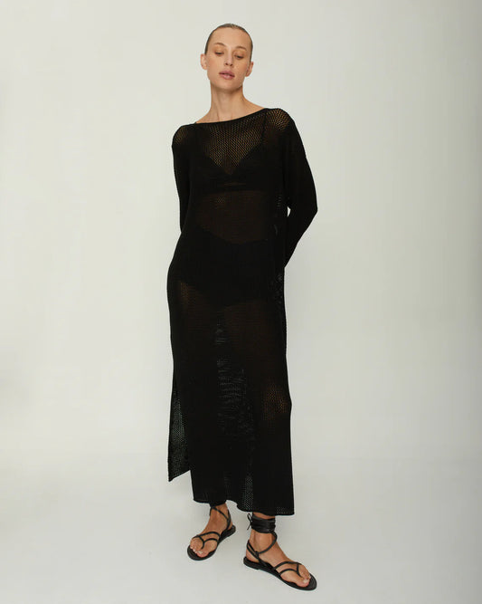 ANGE MAXI BLACK DRESS