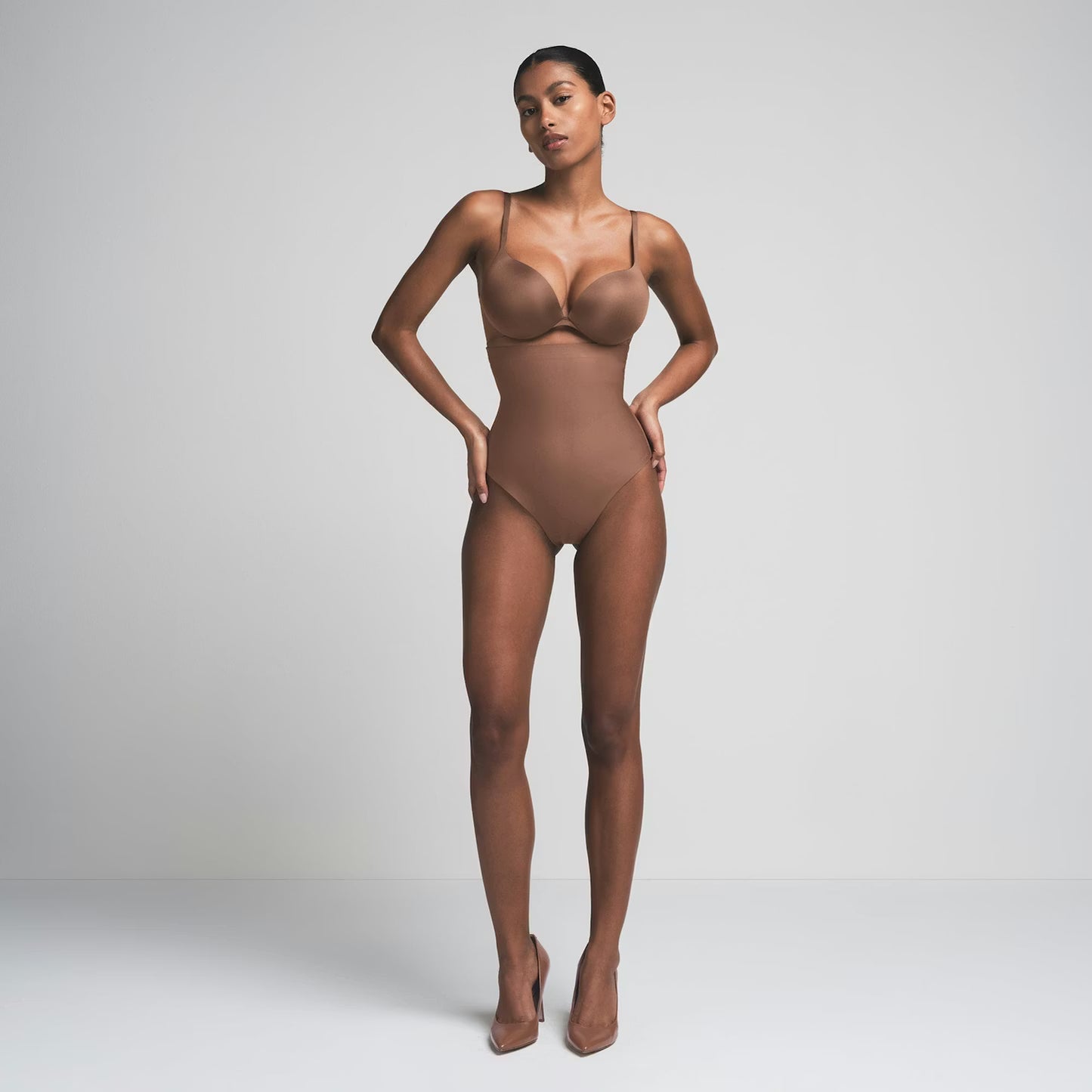 Bare High Waisted Thong — Cocoa