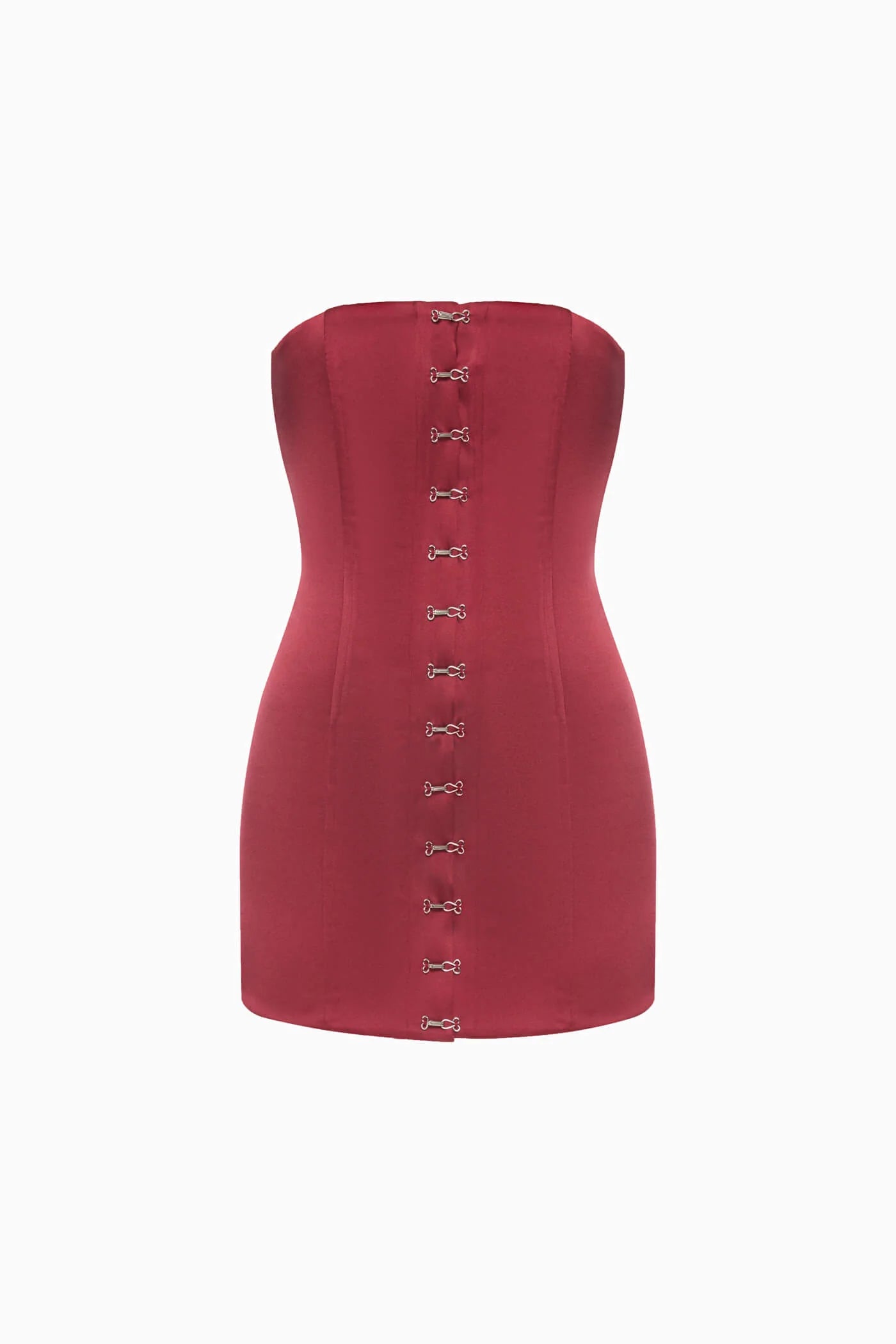 TWO SIDED LOREN DRESS BURGUNDY-PEACH